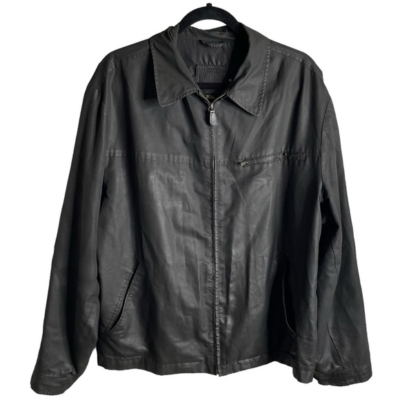 Coach jacket black size medium zip up mens - Picture 1 of 8